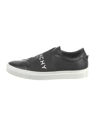 Pre-owned Givenchy Leather Graphic Print Loafers In Black