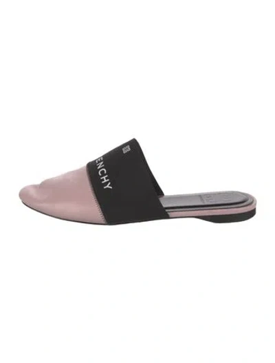 Pre-owned Givenchy Leather Graphic Print Mules In Multi