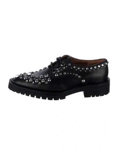 Pre-owned Givenchy Leather Graphic Print Oxfords In Blue