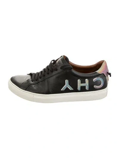 Pre-owned Givenchy Leather Graphic Print Sneakers In Multicolor
