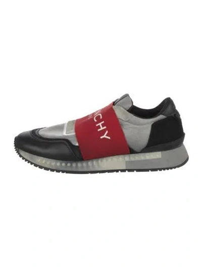 Pre-owned Givenchy Leather Graphic Print Sneakers In Red