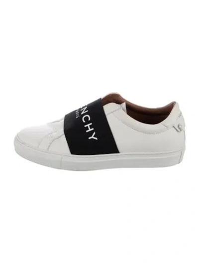 Pre-owned Givenchy Leather Graphic Print Sneakers In White