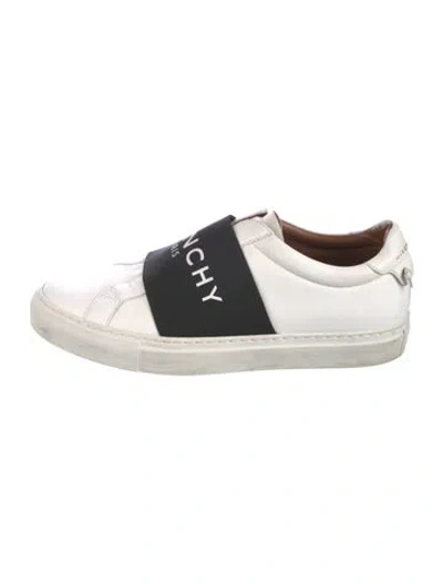 Pre-owned Givenchy Leather Graphic Print Sneakers In White