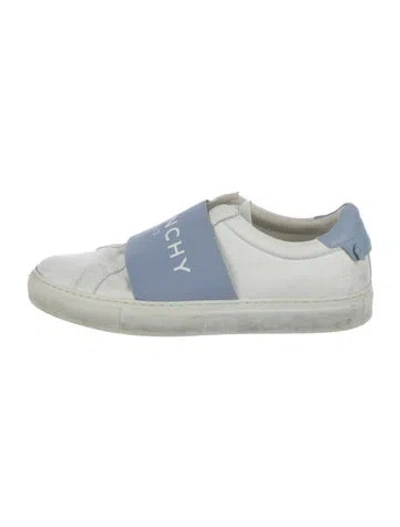 Pre-owned Givenchy Leather Graphic Print Sneakers In White