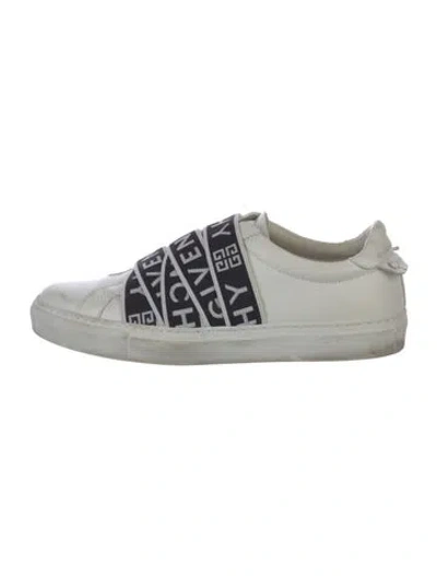Pre-owned Givenchy Leather Graphic Print Sneakers In White
