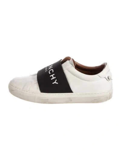 Pre-owned Givenchy Leather Graphic Print Sneakers In White