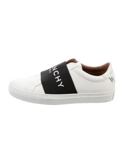 Pre-owned Givenchy Leather Graphic Print Sneakers In White