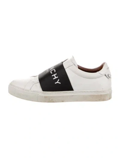 Pre-owned Givenchy Leather Graphic Print Sneakers In White