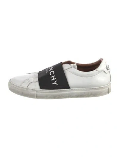 Pre-owned Givenchy Leather Graphic Print Sneakers In White