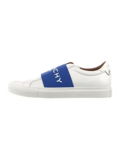 Pre-owned Givenchy Leather Graphic Print Sneakers In White