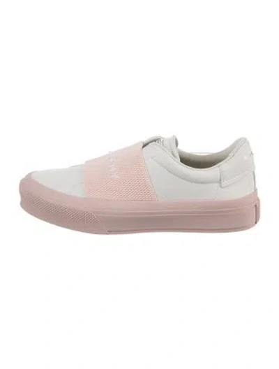 Pre-owned Givenchy Leather Graphic Print Sneakers In White
