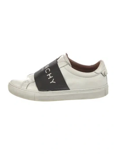 Pre-owned Givenchy Leather Graphic Print Sneakers In White