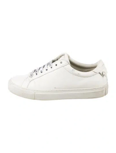 Pre-owned Givenchy Leather Graphic Print Sneakers In White