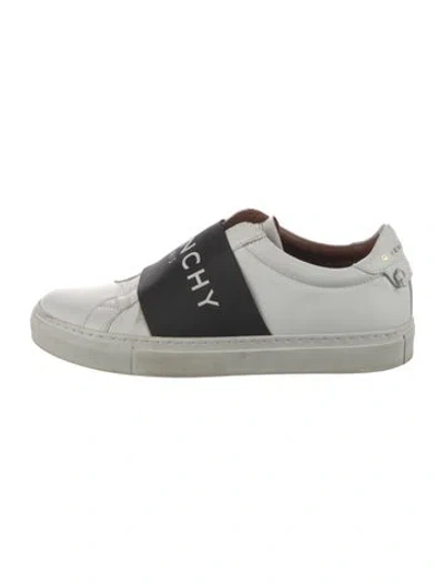 Pre-owned Givenchy Leather Graphic Print Sneakers In White