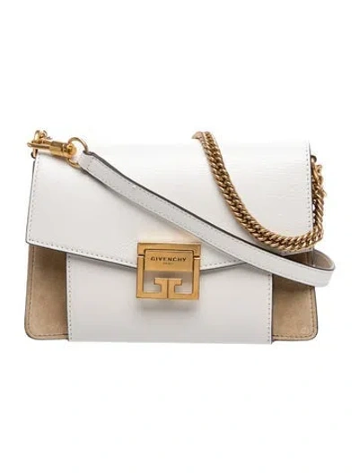 Pre-owned Givenchy Leather Gv3 Small In Neutrals/white