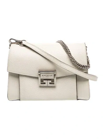 Pre-owned Givenchy Leather Gv3 Small In White