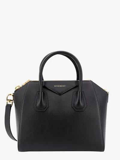 GIVENCHY LEATHER HANDBAG WITH FRONTAL LOGO PRINT