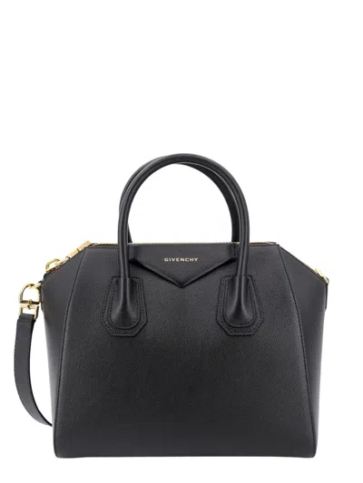 Givenchy Leather Handbag With Frontal Logo Print In Black