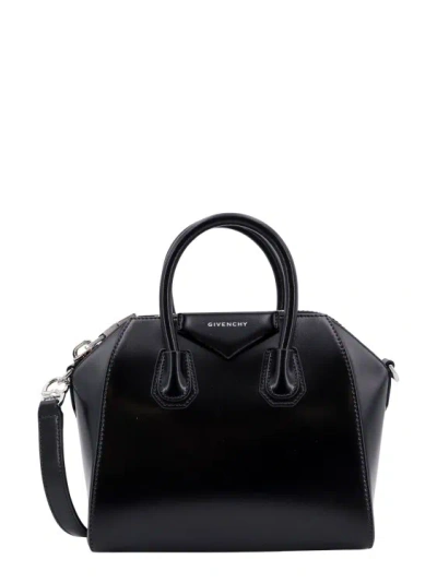 GIVENCHY LEATHER HANDBAG WITH LOGO ON THE FRONT
