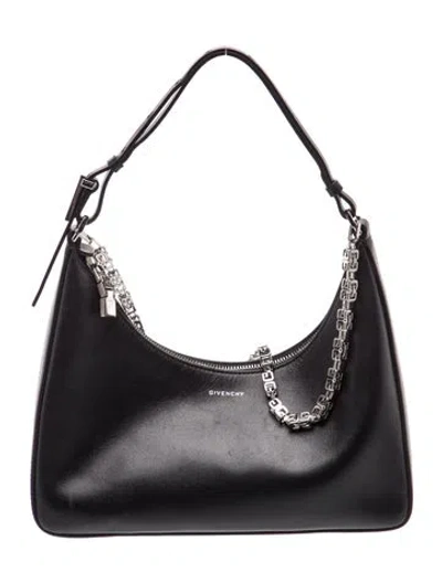 Pre-owned Givenchy Leather Hobo In Black