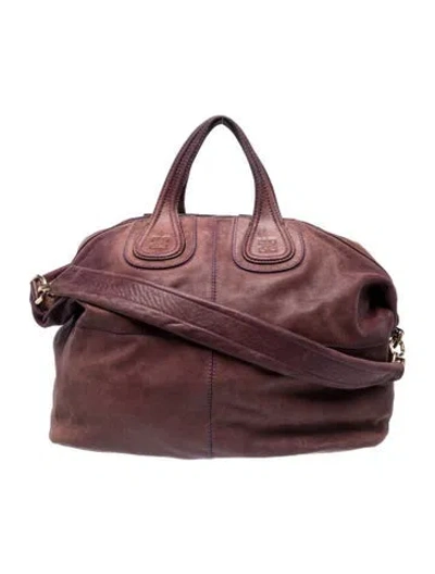 Pre-owned Givenchy Leather Hobo In Brown