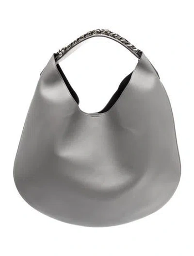 Pre-owned Givenchy Leather Hobo In Gray
