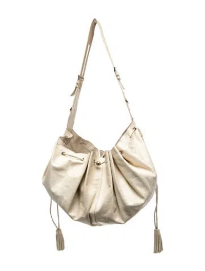 Pre-owned Givenchy Leather Hobo In Neutral