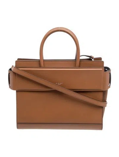 Pre-owned Givenchy Leather Horizon Small In Brown