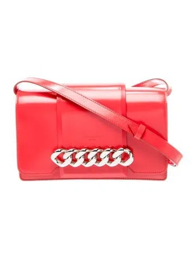 Pre-owned Givenchy Leather Infinity Flap In Red