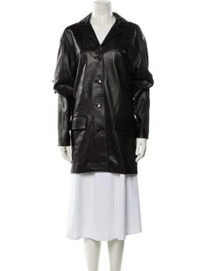 Pre-owned Givenchy Leather Jacket W/ Tags In Black