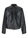 Givenchy Leather Jacket With Pointed Collar In Black