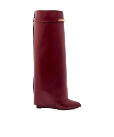 Givenchy Leather Knee-high Boots In Red