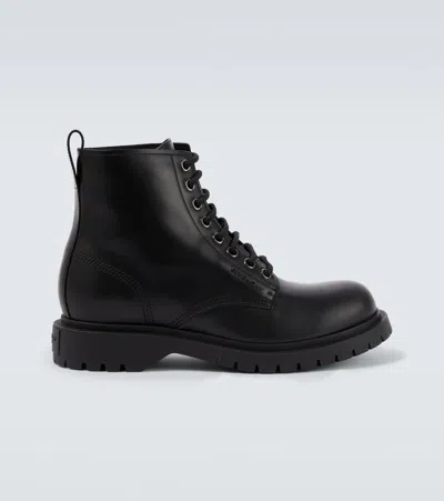 GIVENCHY LEATHER LACE-UP BOOTS
