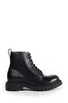 Givenchy Chunky Sole Leather Ankle Boots With Pull Tab In Black