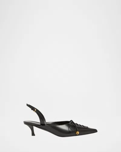 Givenchy Leather Lace-up Slingback Pumps