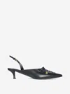 Givenchy Lace-up Slingbacks In Leather