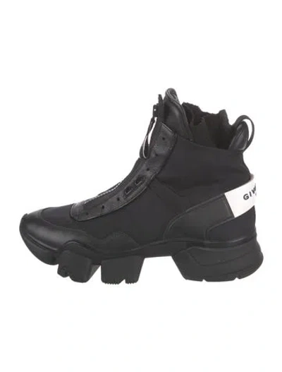 Pre-owned Givenchy Leather Lace-up Boots In Black