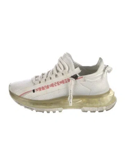 Pre-owned Givenchy Leather Lasercut Accents Sneakers In White