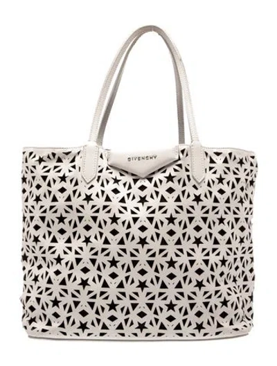 Pre-owned Givenchy Leather Lasercut Antigona Tote Vintage In White