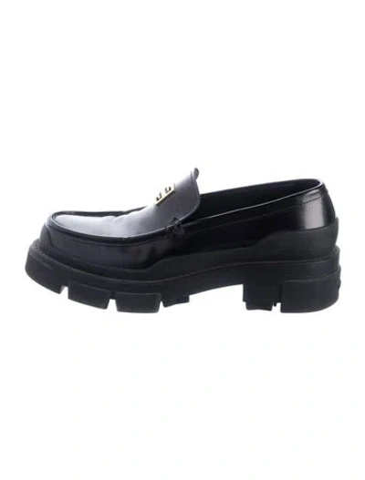 Pre-owned Givenchy Leather Loafers In Black