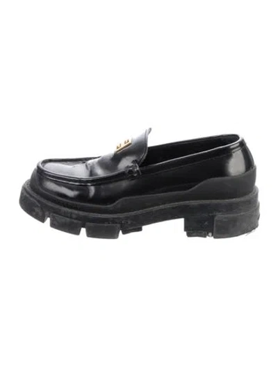 Pre-owned Givenchy Leather Loafers In Black