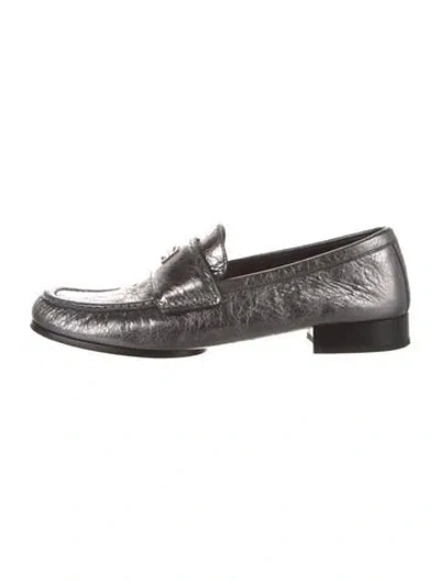 Pre-owned Givenchy Leather Loafers In Silver