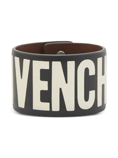 Pre-owned Givenchy Leather Logo Bracelet
