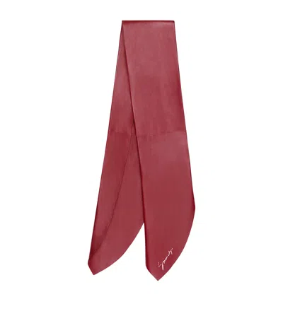 Givenchy Leather Logo Scarf In Red