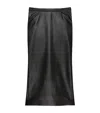 Givenchy Leather Low-waist Midi Skirt In Black