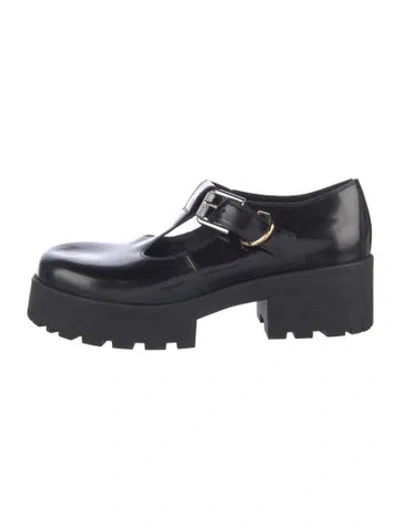 Pre-owned Givenchy Leather Mary Jane Flats In Black