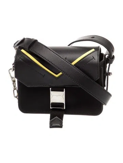 Pre-owned Givenchy Leather Messenger Bag In Black