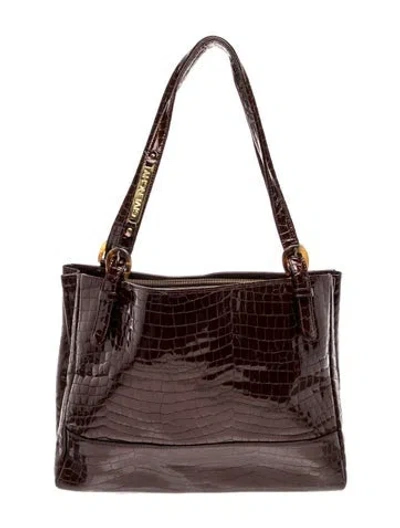 Pre-owned Givenchy Leather Messenger Bag In Brown