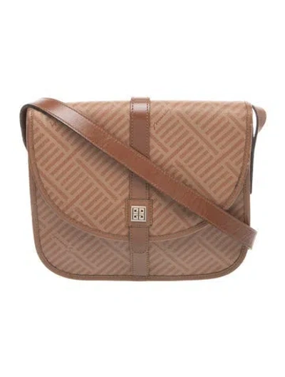 Pre-owned Givenchy Leather Messenger Bag In Brown