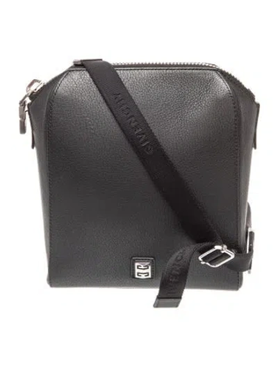 Pre-owned Givenchy Leather Messenger Bag W/ Tags In Black